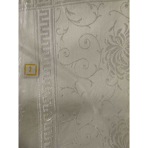 Bates Supreme Ivory Table Cloth Cover Style #1471 54"x72" Vintage NEW - Picture 5 of 6